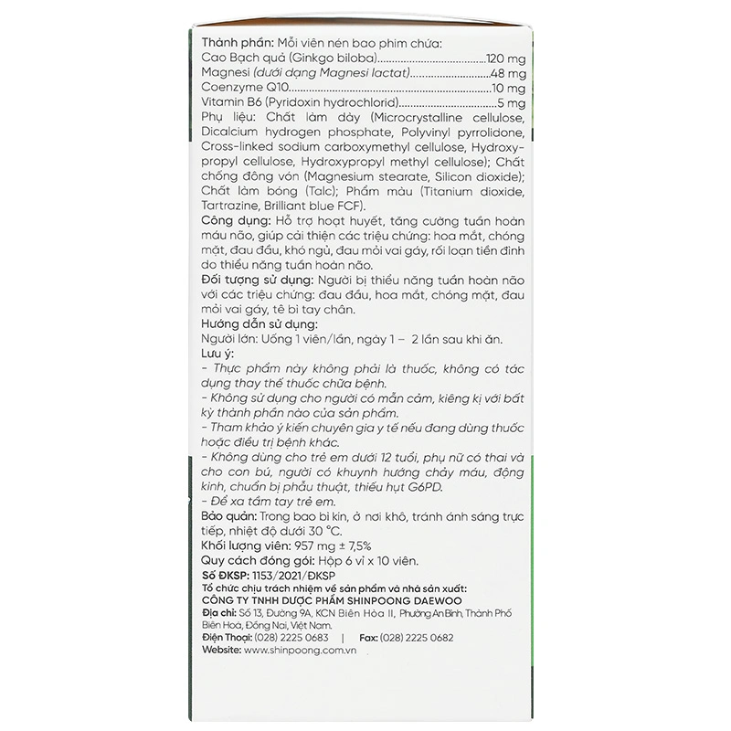 Thực phẩm bảo vệ sức khỏe GinkgoQik hộp 60 viên - 3